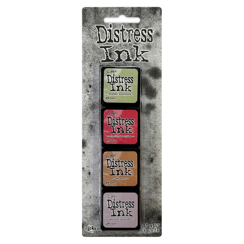 Tim Holtz - Distress Mini Ink Kits - Kit #11 (Shabby Shutters, Festive Berries, Tea Dye, Milled Lavender) (0415)