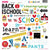 School Is Cool - Bella Blvd - Chipboard Stickers 12"X12" - Icons