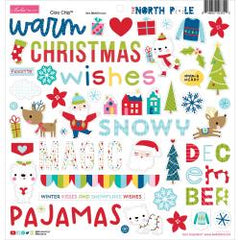 The North Pole - Bella Blvd - Chipboard Stickers 12"X12" - Icons (3722)