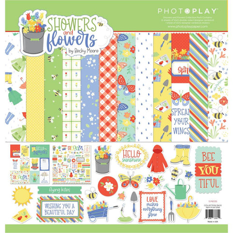 Showers & Flowers - PhotoPlay - Collection Pack 12"X12" - Collection Pack 12"X12"
