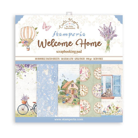Welcome Home - Stamperia - Double-Sided Paper Pad 12"X12" 10/Pkg (6051)