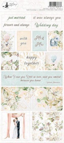 Truly Yours - P13 -  Cardstock Stickers 4"X9" (12)