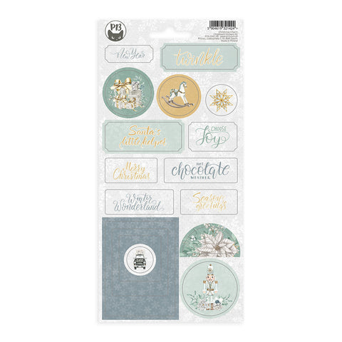 Christmas Charm - P13 - Chipboard Sticker Sheet - 02 (1424)