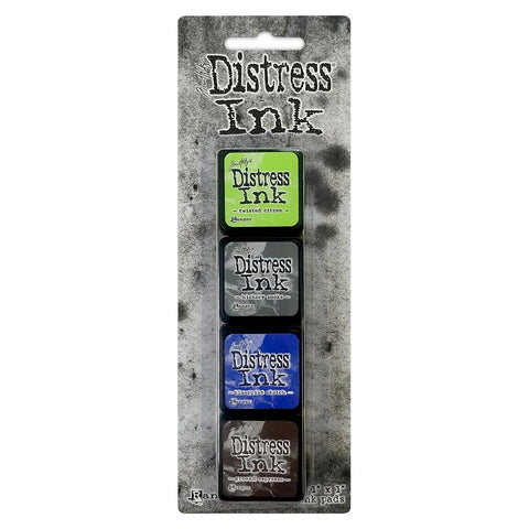 Tim Holtz - Distress Mini Ink Kits - Kit #14 (Twisted Citron, Hickory Smoke, Blueprint Sketch, Ground Espresso)