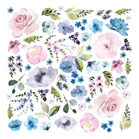 Watercolor Floral - Prima Marketing - Cardstock Ephemera 62/Pkg - Floral (1534)