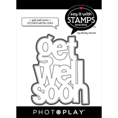 PhotoPlay - Say It With Stamps - DIE SET - Get Well Soon Large Phrase