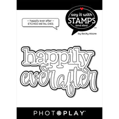 PhotoPlay - Say It With Stamps - DIE SET - Happily Ever After Large Phrase (8162)