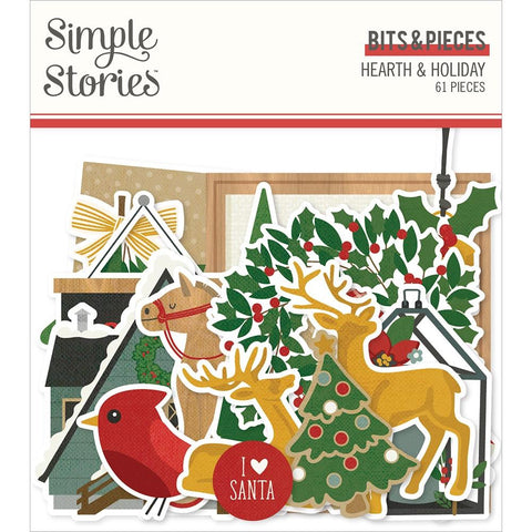 Hearth & Holiday - Simple Stories - Bits & Pieces Die-Cuts 61/Pkg