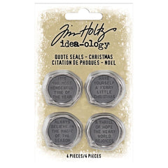 Tim Holtz - Idea-Ology - Metal Quote Seals 4/Pkg (Christmas ) (2026)