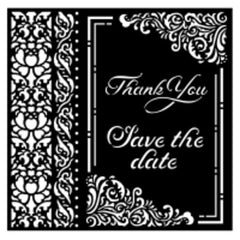 You & Me - Stamperia - Thick Stencil - Thank You/Save the Date (2091)