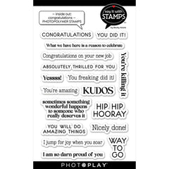 PhotoPlay - Say It With Stamps - Clear Stamp - Inside Out: Congratulations