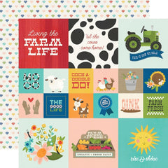 Homegrown  - Simple Stories - Double-Sided Cardstock 12"X12" - 2"X2" & 4"X4" Elements