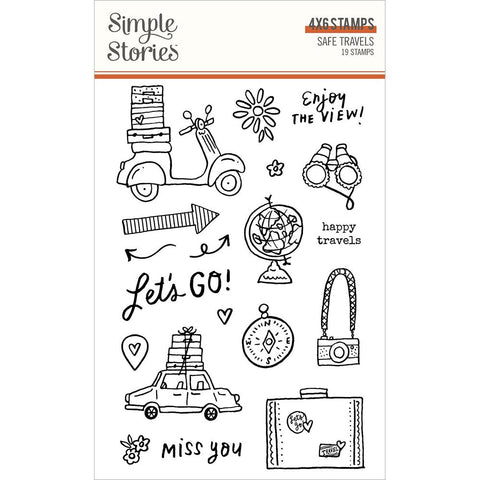 Safe Travels - Simple Stories - Photopolymer Clear Stamps