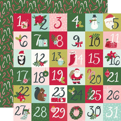 Holly Days - Simple Stories - Double-Sided Cardstock 12"X12" -  2"X2" Elements