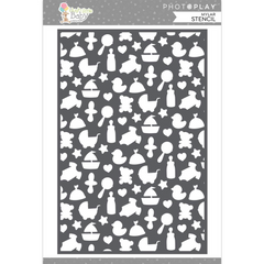 Hush Little Baby - PhotoPlay - Stencils 6"X9" 3/Pkg - Baby Icons