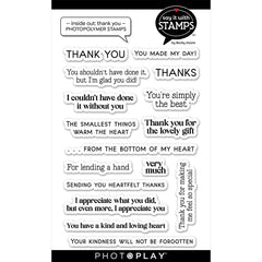 PhotoPlay - Say It With Stamps - Clear Stamp - Inside Out: Thank You