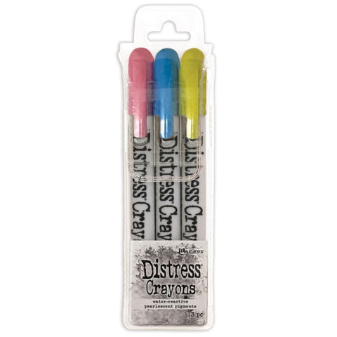 Tim Holtz - Distress Crayon Pearl Set - Holiday Set# 2 (WINTERBERRY, SNOW FLURRIES and HOLLY BRANCH) (8265)