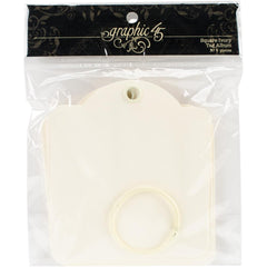 Graphic 45 -  Staples Square Tag Album 4.5"X5" - Ivory (6592)