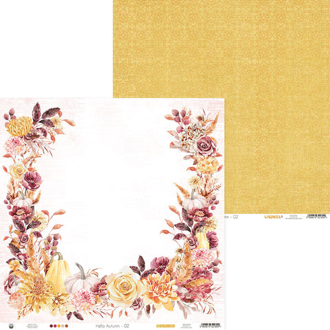 Hello Autumn  - P13 - 12"x12" Patterned Paper - Paper 02