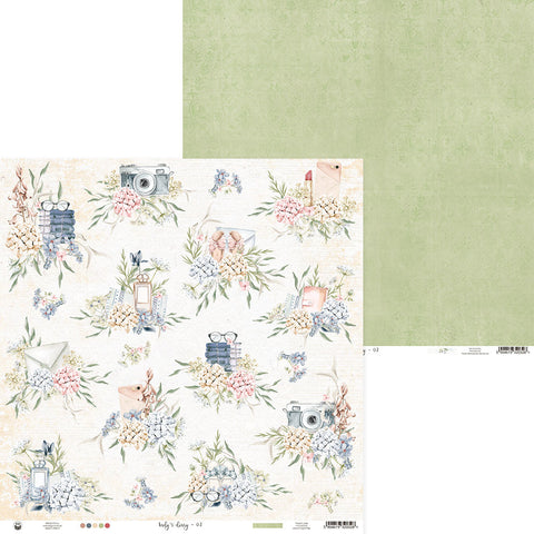 Lady's Diary - P13 - 12"x12" Patterned Paper - 02