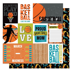 MVP Basketball - PhotoPlay - Double-Sided Cardstock 12"X12" - Boy Cut-Aparts