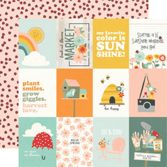 Full Bloom - Simple Stories - Double-Sided Cardstock 12"X12" - 3"X4" Elements