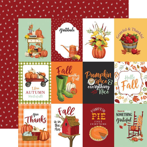 Welcome Autumn - Carta Bella - Double-Sided Cardstock 12"X12" - 3"X4" Journaling Cards