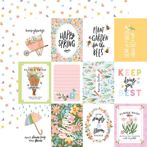 My Favorite Spring - Echo Park - Double-Sided Cardstock 12"X12" - 3"X4" Journaling Cards