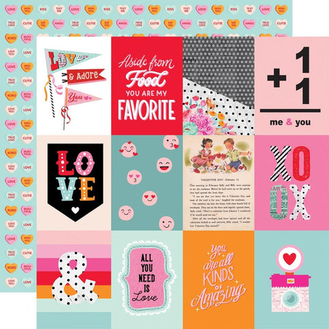 Heart Eyes - Simple Stories - Double-Sided Cardstock 12"X12" - 3"X4" Elements