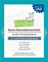 Lawn Fawn - Acrylic Block - 3.5" Round with 8 grips with Guidelines