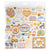 Flower Child - Jen Hadfield - Foam Sticker Sheet 12"X12" 63/Pkg - W/Silver Holographic Foil (3937)