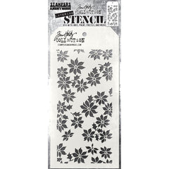 Tim Holtz - Layered Stencil 4.125"X8.5" - Tiny Poinsettia