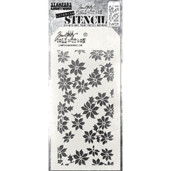 Tim Holtz - Layered Stencil 4.125"X8.5" - Tiny Poinsettia