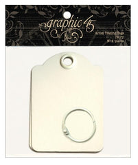 Graphic 45 -  Staples Artist Trading Tag Album 3.5"X2.5" - Ivory (2600)