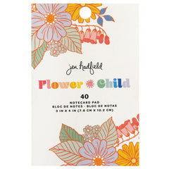 Flower Child - Jen Hadfield - Notecards 3"X4" 40/Pkg - W/Silver Holographic Foil (4033)