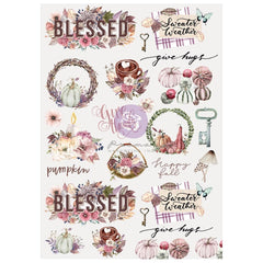 Hello Pink Autumn - Prima Marketing - Rice Paper Sheet A4 (4481)