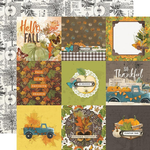 Simple Vintage Country Harvest - Simple Stories - Double-Sided Cardstock 12"X12" - 4"X4" Elements