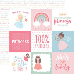 Our Little Princess - Echo Park - Double-Sided Cardstock 12"X12" - 4"x4" Journaling Cards
