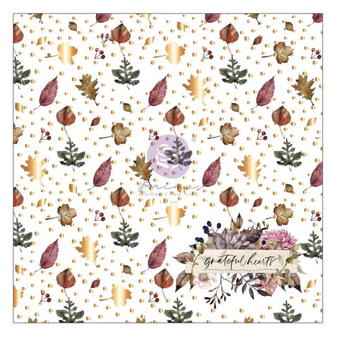 Hello Pink Autumn - Prima Marketing - Single-Sided Acetate 12"X12" - W/Foil Detail (4511)