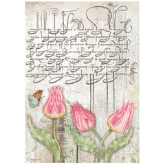 Romantic Garden House - Stamperia - A4 Rice Paper - Tulips (4666)