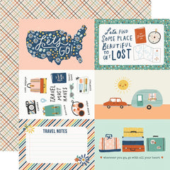 Safe Travels - Simple Stories - Double-Sided Cardstock 12"X12" - 4"X6" Elements