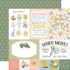 It's Spring Time - Echo Park - Double-Sided Cardstock 12"X12" -  4"X6" Journaling Cards