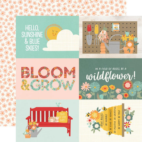 Full Bloom - Simple Stories - Double-Sided Cardstock 12"X12" - 4"X6" Elements
