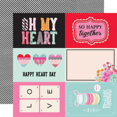 Heart Eyes - Simple Stories - Double-Sided Cardstock 12"X12" -  4"X6" Elements
