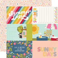 Summer Lovin'- Simple Stories - Double-Sided Cardstock 12"X12" -  4"X6" Elements