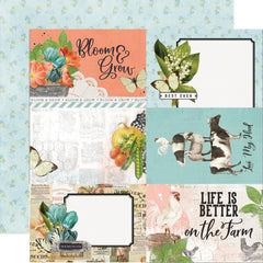 Simple Vintage Farmhouse Garden - Simple Stories - Double-Sided Cardstock 12"X12" - 4"X6" Elements