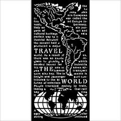Create Happiness - Stamperia - Thick Stencil - The World (4996)