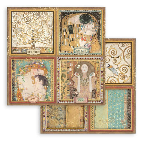 Klimt - Stamperia - Double-Sided Cardstock 12"X12" - 4 Cards (835)