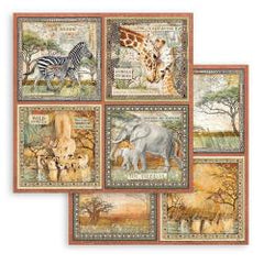 Savana - Stamperia - 12"x12" Double-sided Patterned Paper - 4 Cards (866)