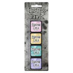 Tim Holtz - Distress Mini Ink Kits - Kit #4 (Spun Sugar, Scattered Straw, Evergreen Bough, Shaded Lilac)